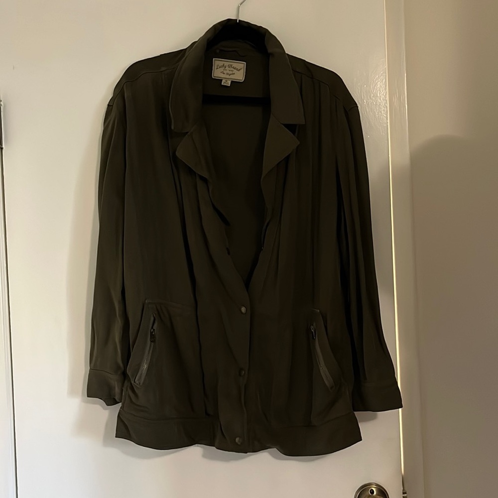 Lucky Brand olive green army style jacket